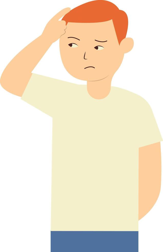 Person Confused Character vector