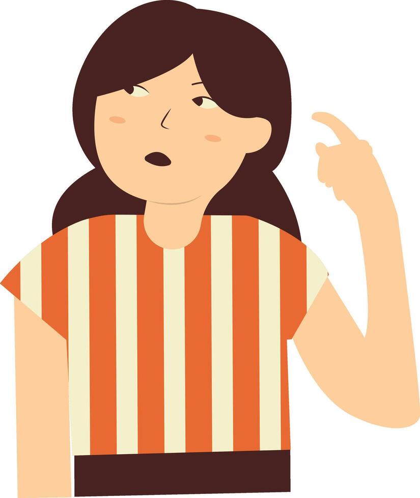 Person Confused Character with Flat Design vector