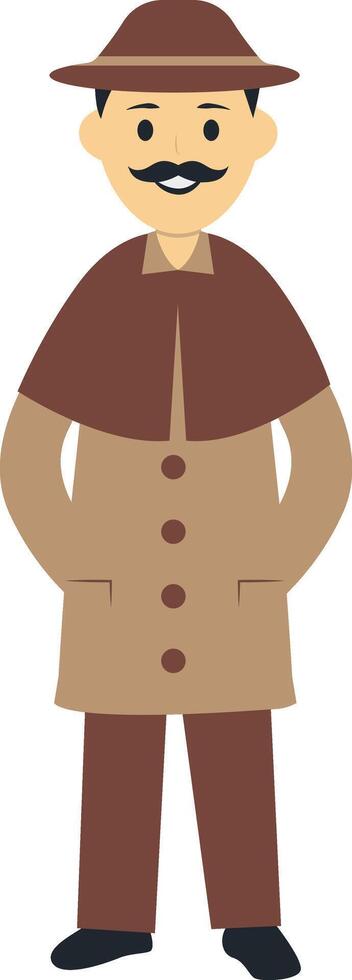 Detective Professional with Flat Design. vector