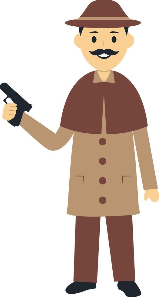 Detective Professional Character. vector