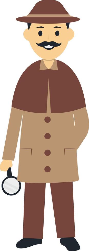 Detective Professional Character Design. vector