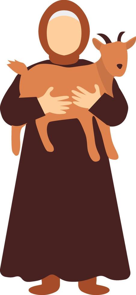 Eid Al Adha People Illustration on White Background vector