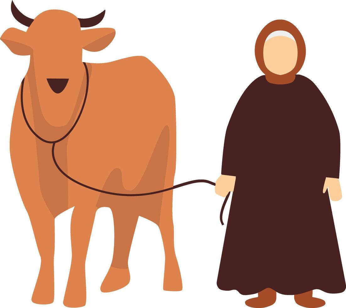 Eid Al Adha People on White Background. vector