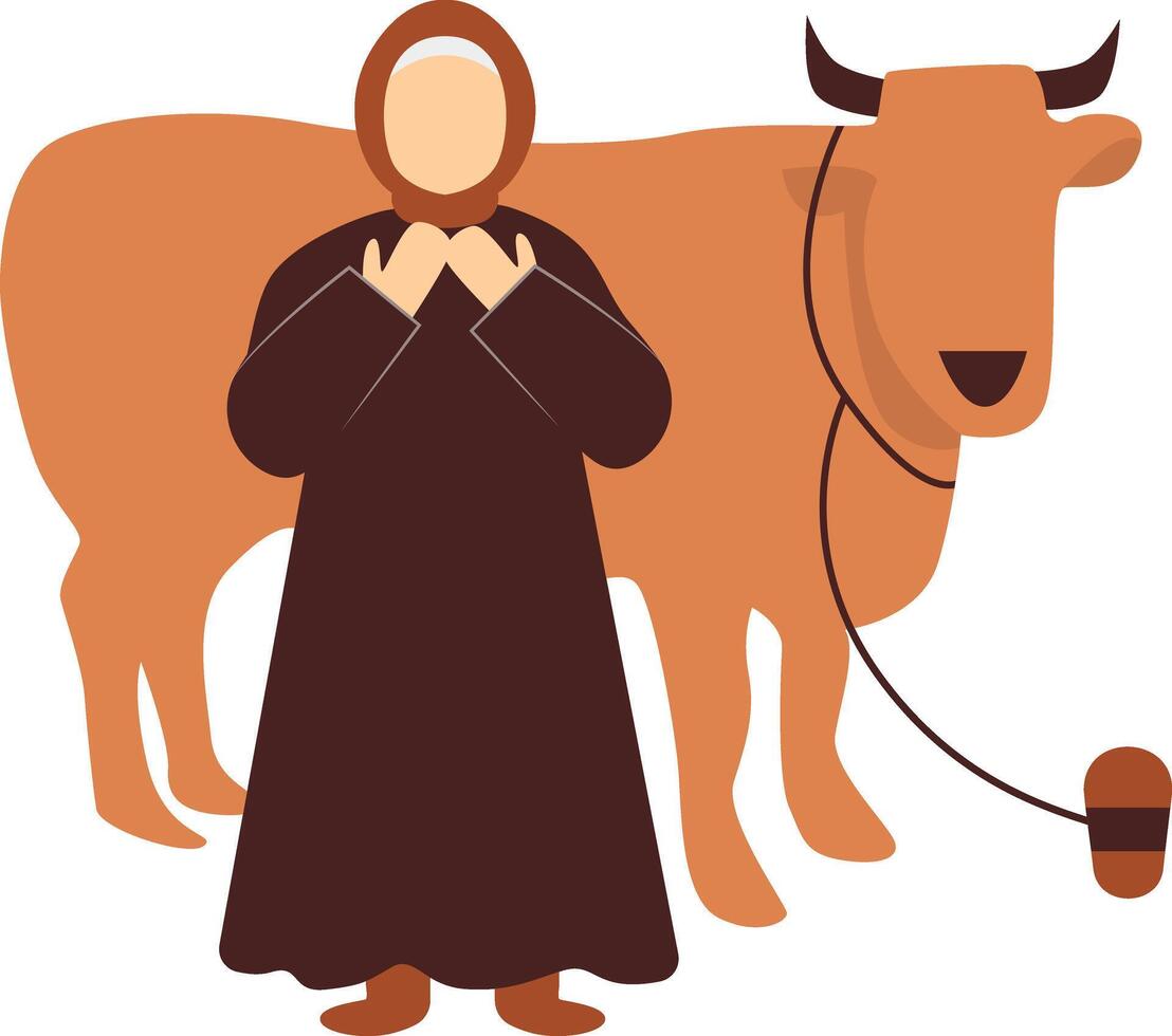 Eid Al Adha People Illustration in Flat Design. vector