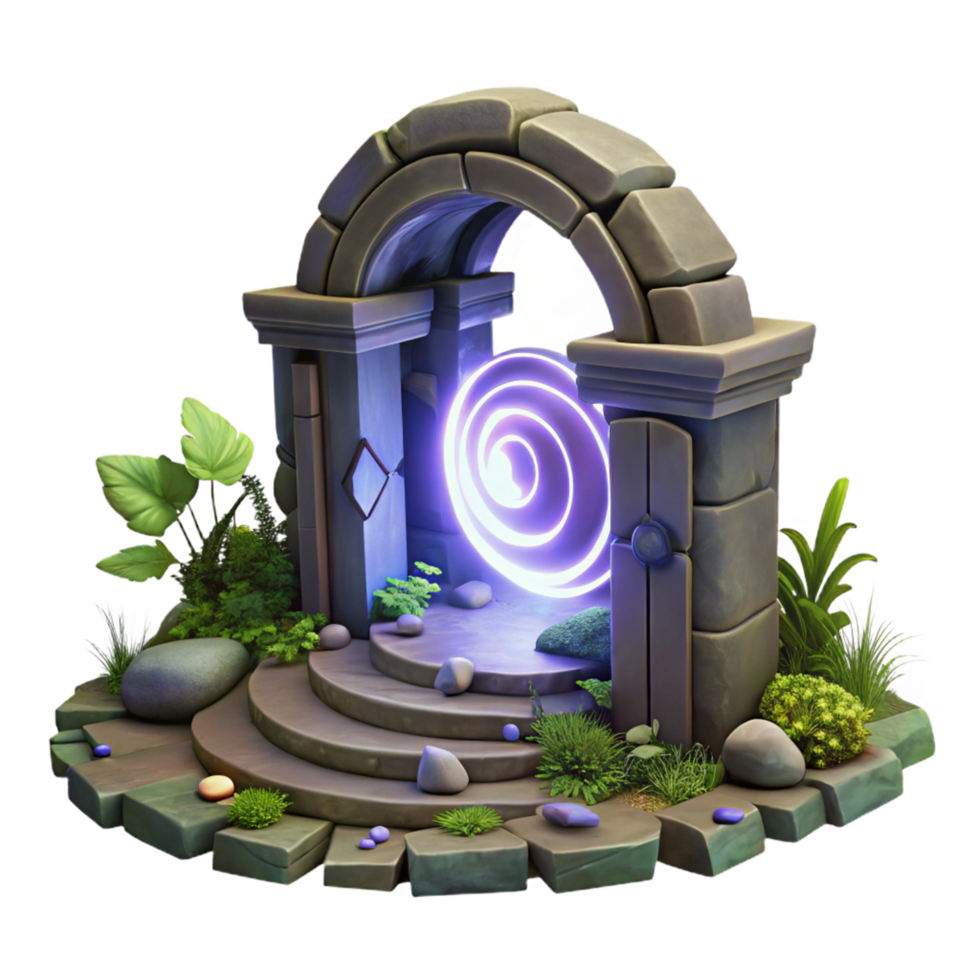 Mystic Spiral Portal Stone Archway to Another Realm png