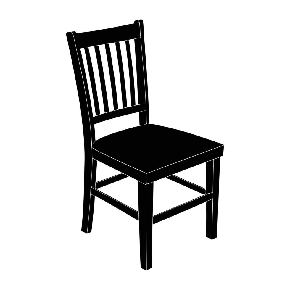 a black and white illustration of a chair. vector