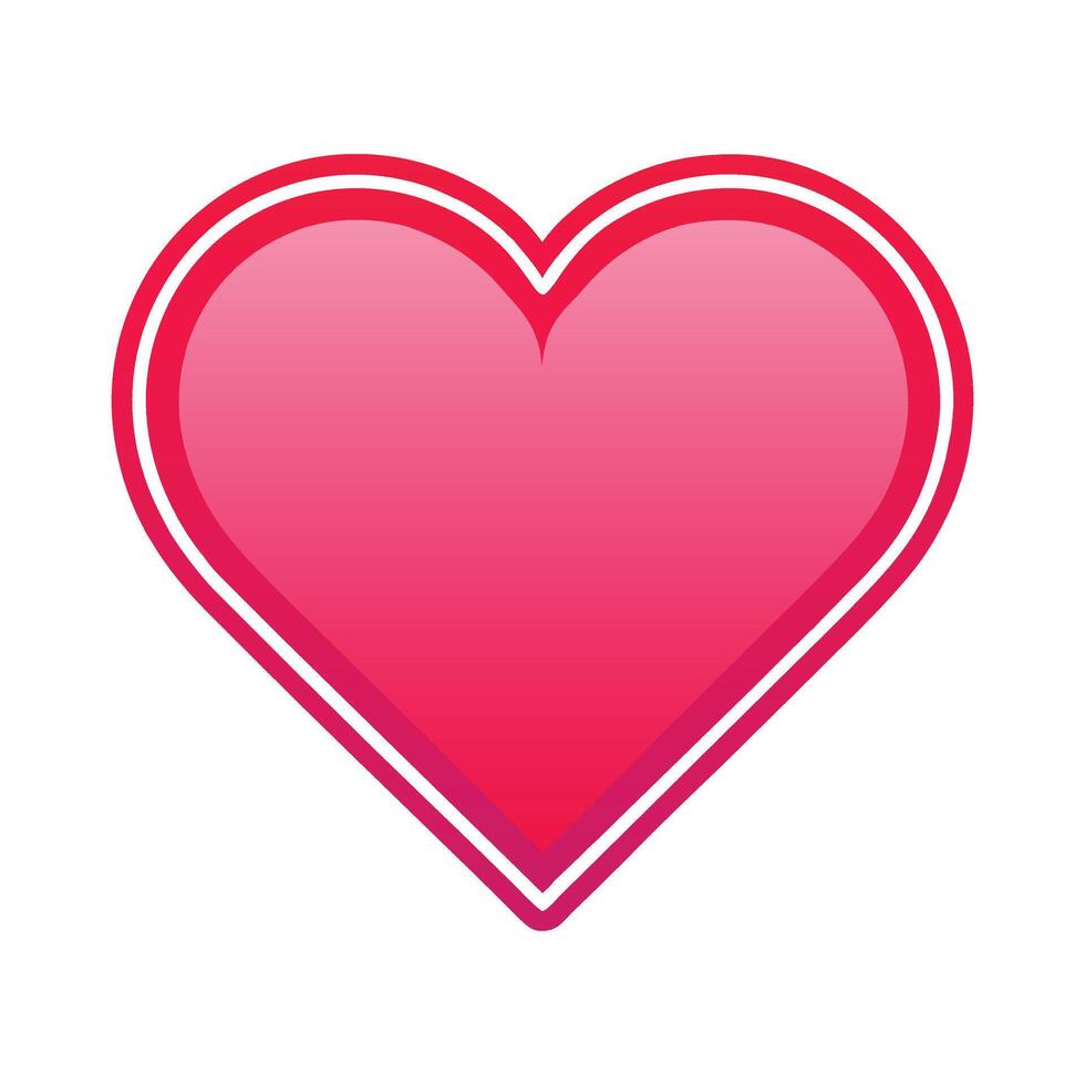 a pink heart icon on a white background vector