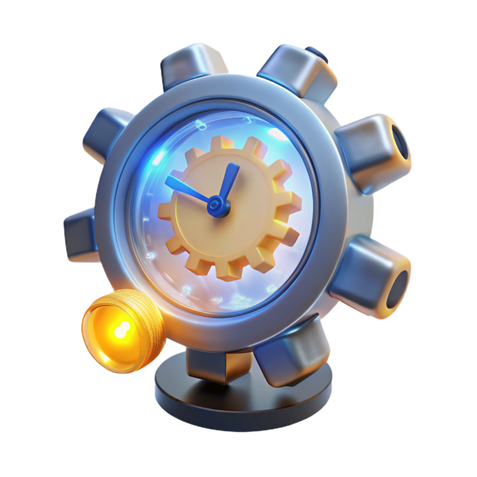 Gear Clock Time Management, Productivity, Efficiency, Workflow, Scheduling, Planning, Organization, Process, System, Mechanism png