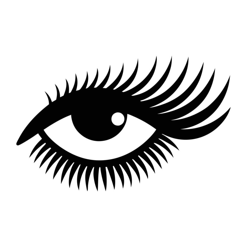 eyelashes white background vector