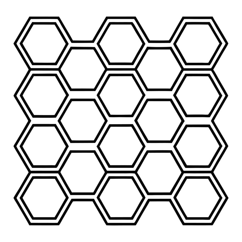 a black and white hexagon pattern vector