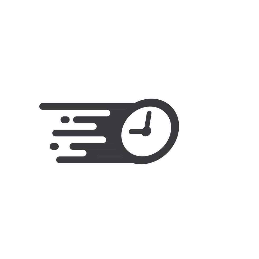 illustration of rush hour design, symbol of time efficiency, shortening time, time speed. vector