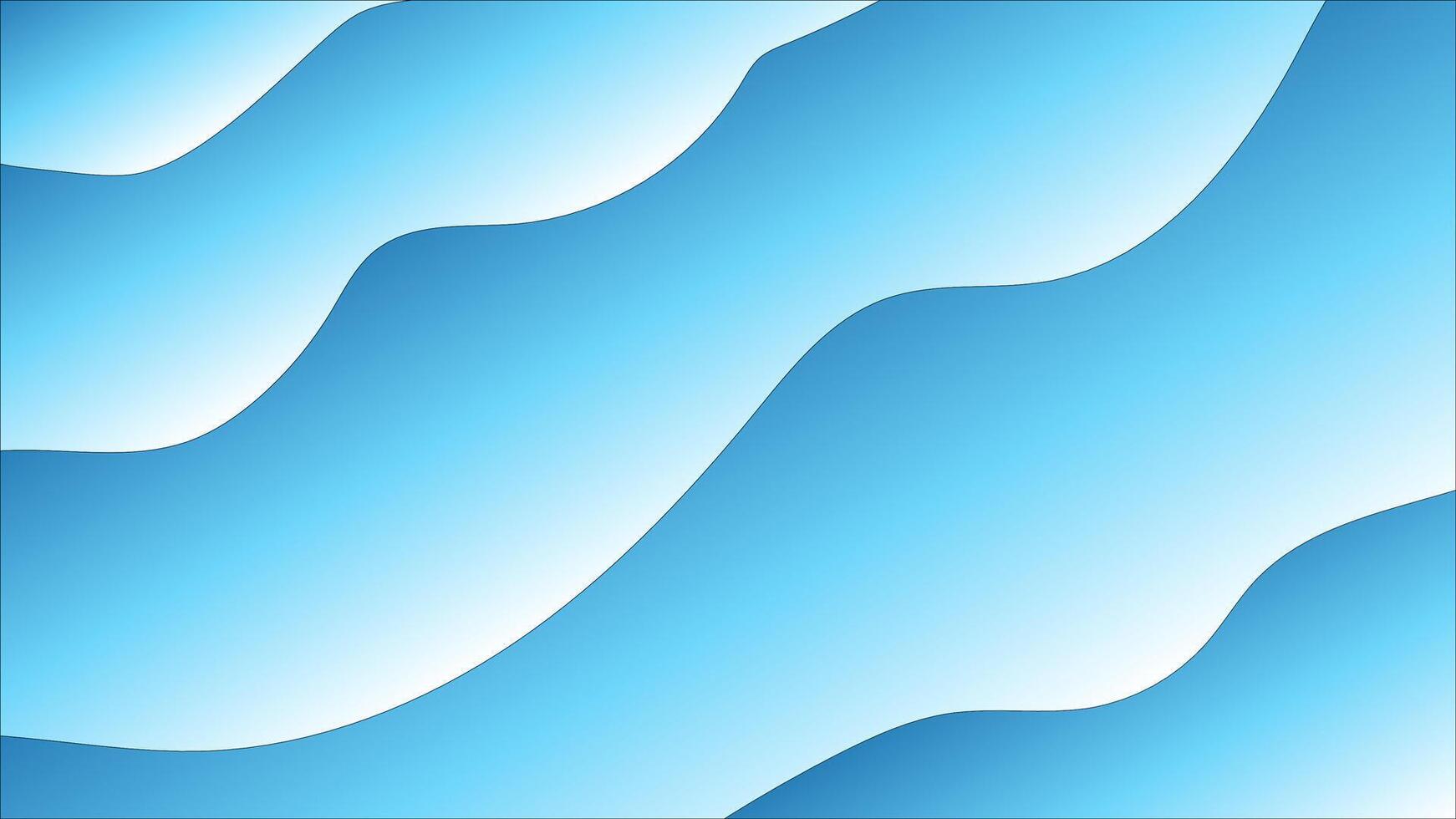 a blue background with waves and a blue sky vector