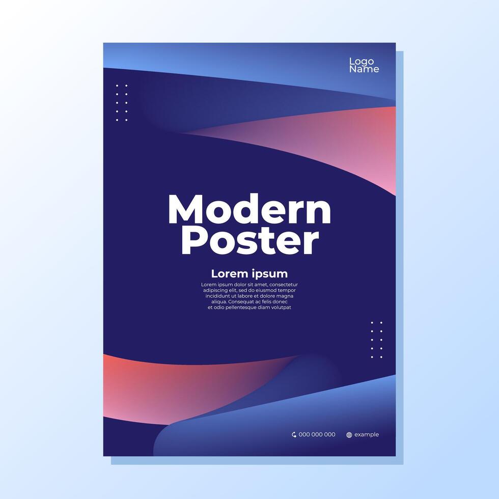 Business modern poster design vector