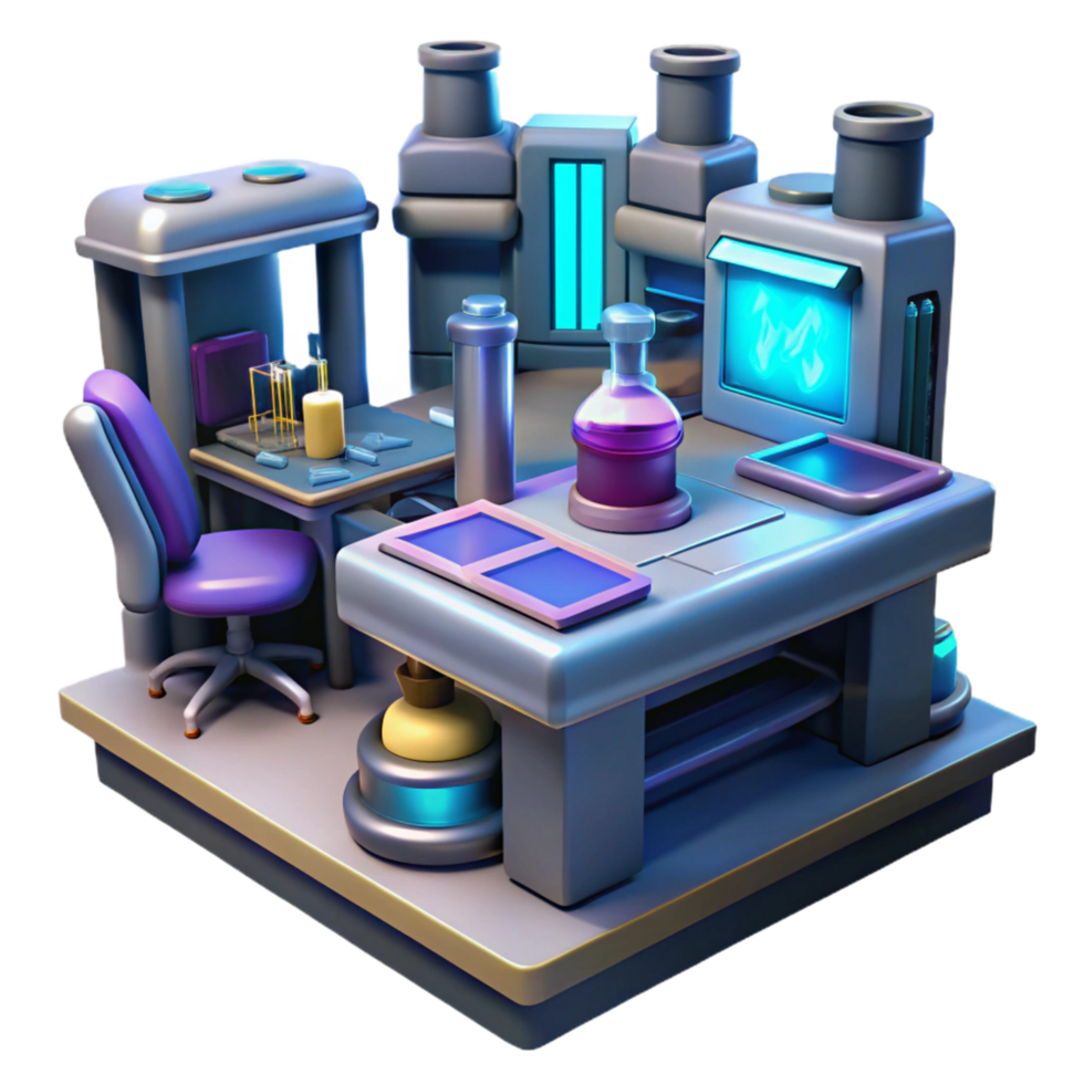 Futuristic Laboratory Advanced Research Station png