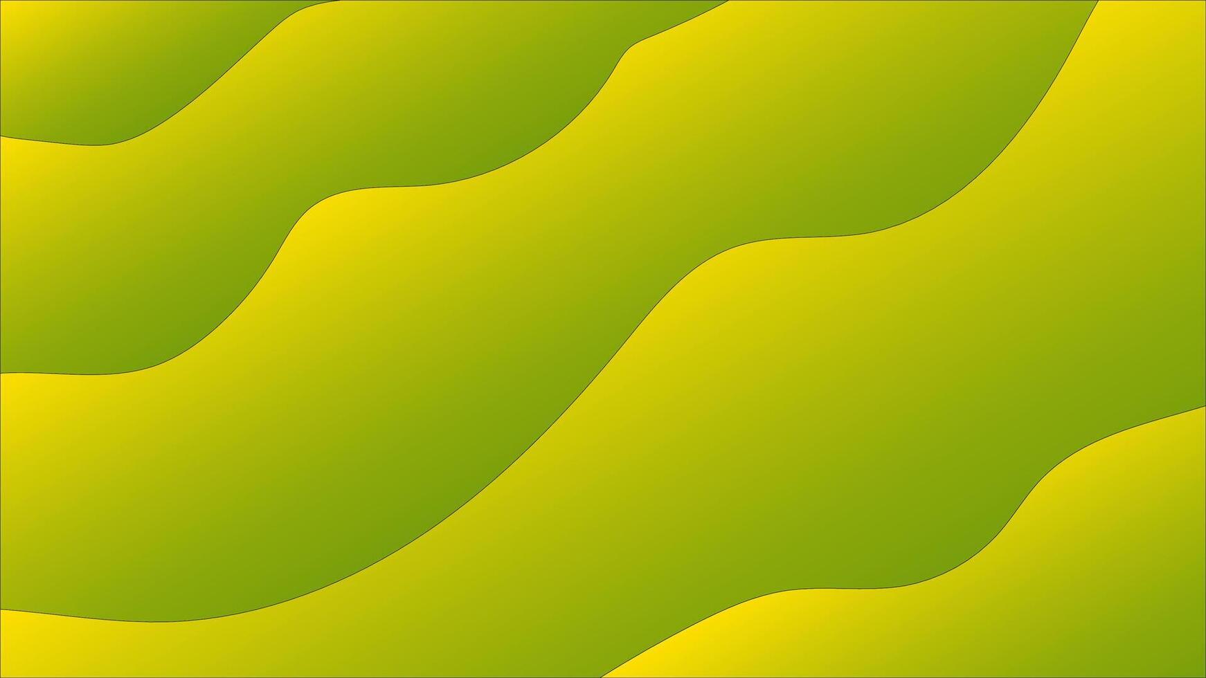 a green and yellow background with waves vector