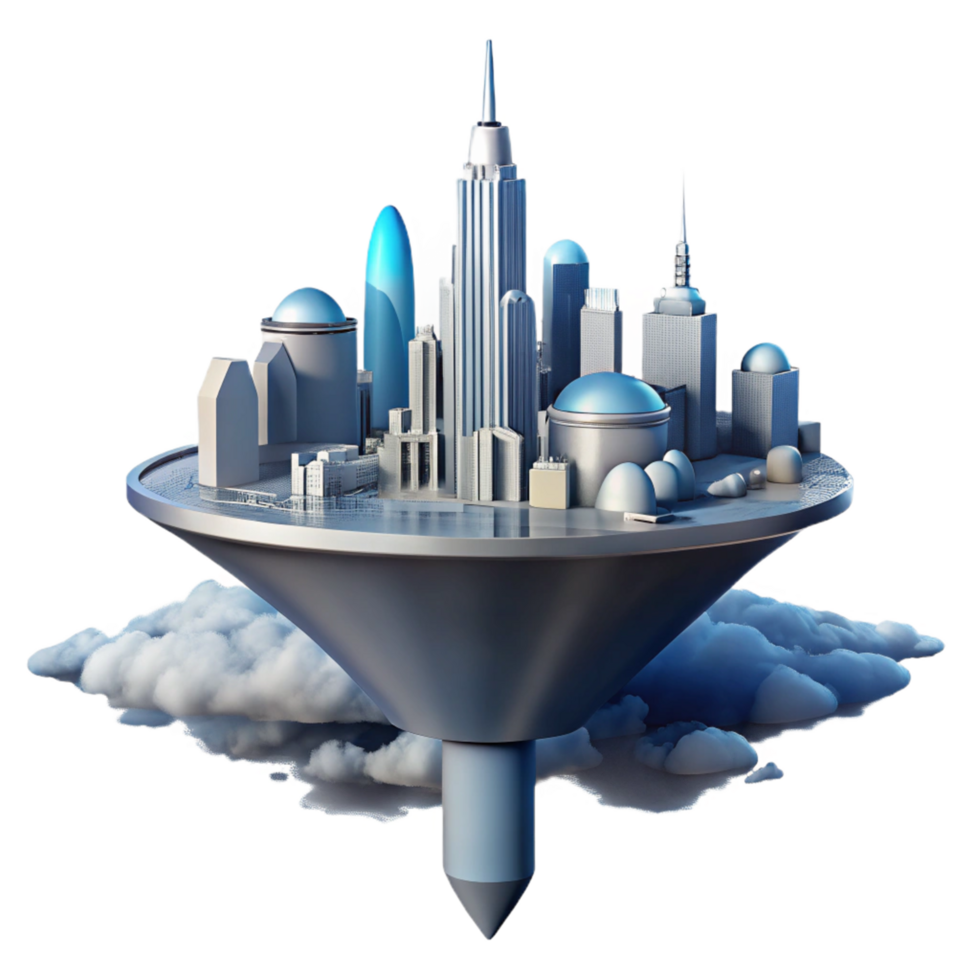 Floating Metropolis A City in the Clouds png