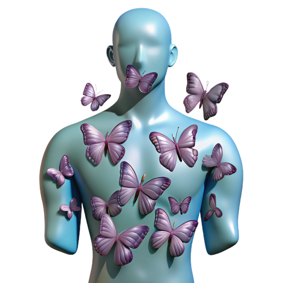 Silent Suffering A Metaphorical Exploration of Hidden Trauma Through Imagery png