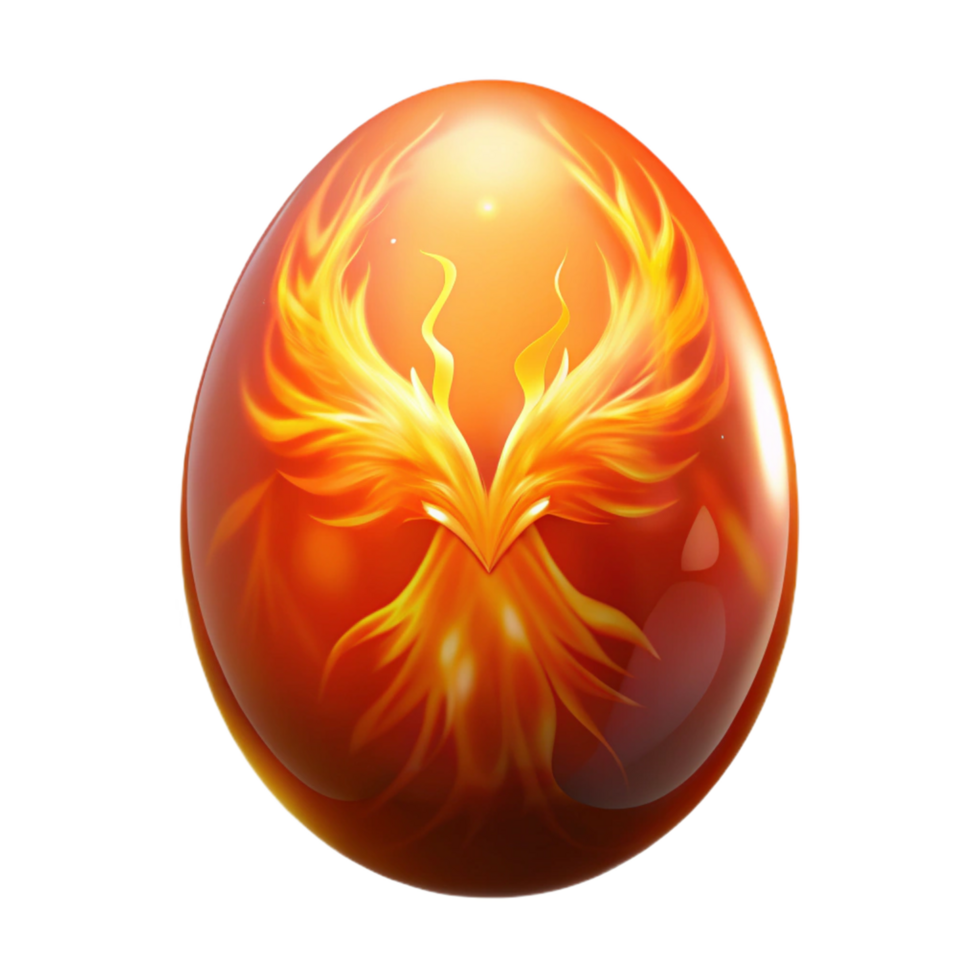 Fiery Avian Egg A Mythical Orb of Embers png