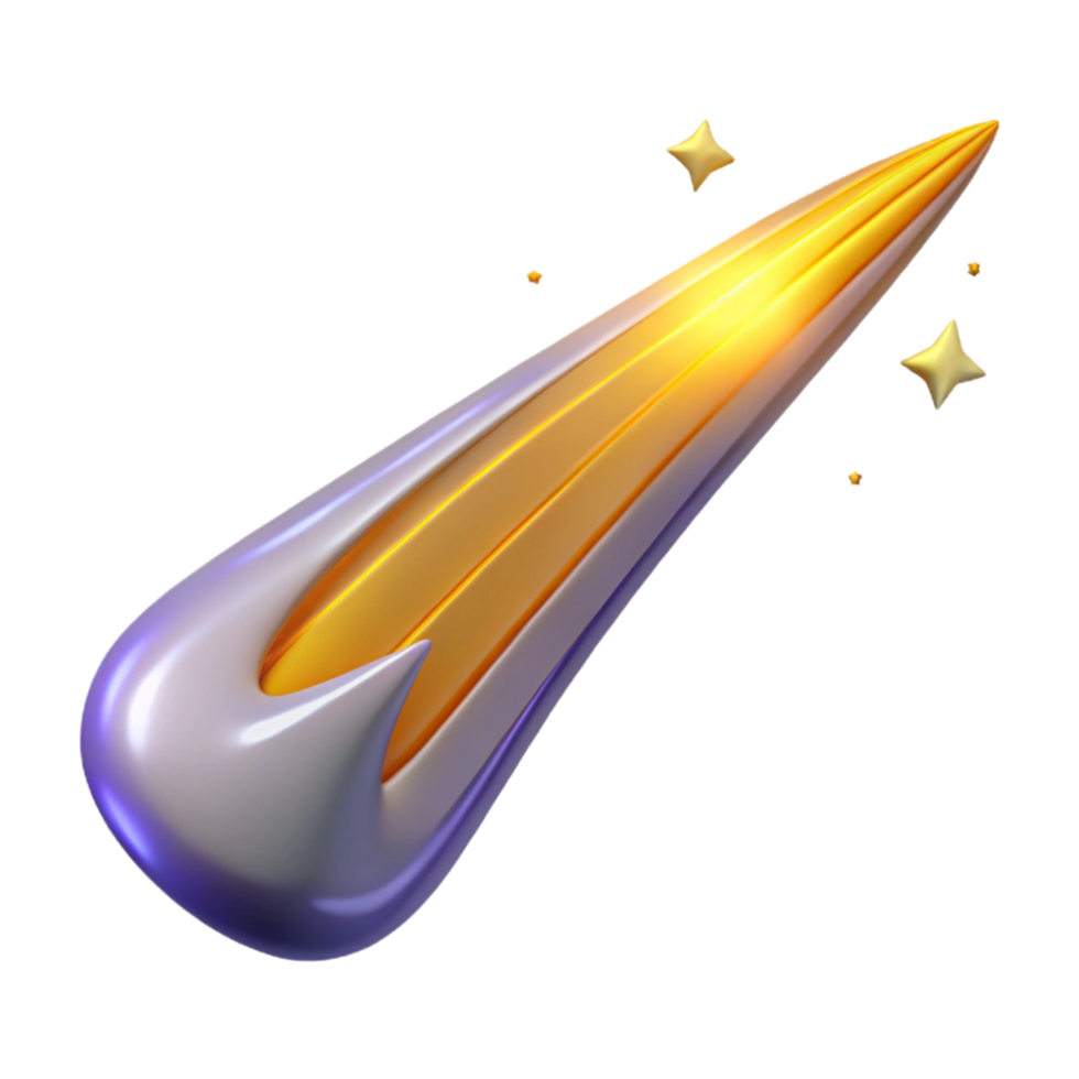 Shooting Star A 3D Render of Celestial Event png