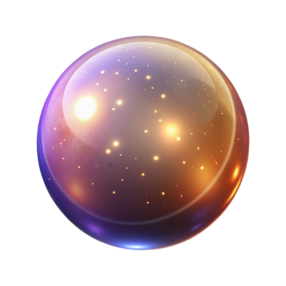 Luminous Orb A Celestial Sphere of Light and Color png