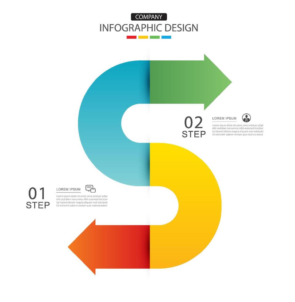 Infographics arrow symbol timeline business to success. vector