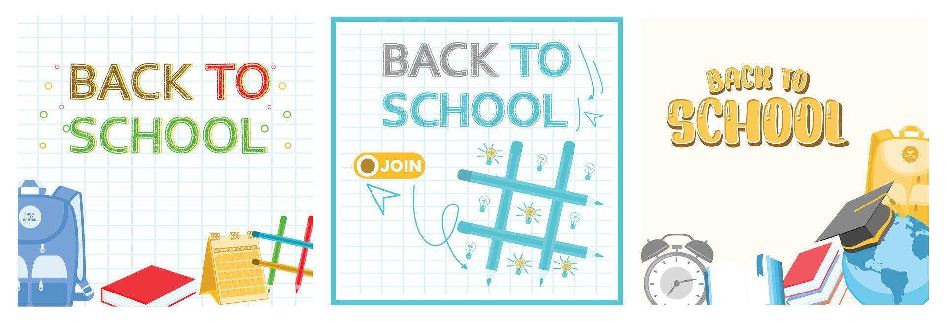 Creative Back to School Design featuring students essentials and inspirational graphics. vector
