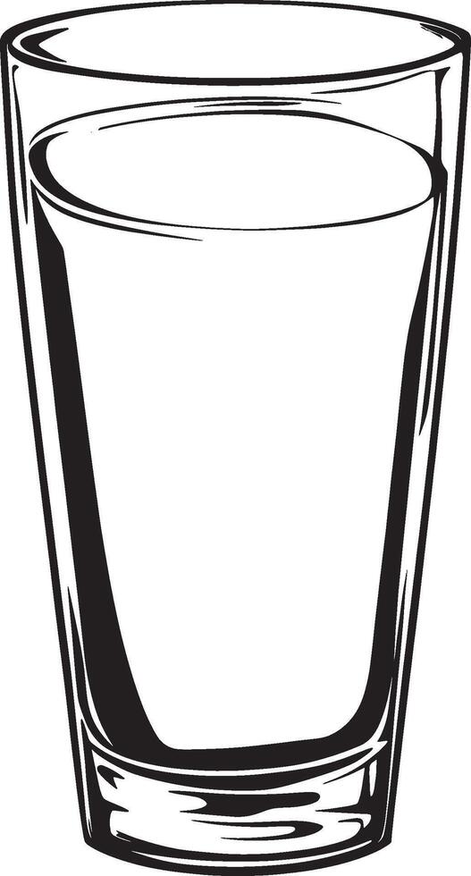Glass of milk icon in black style. vector