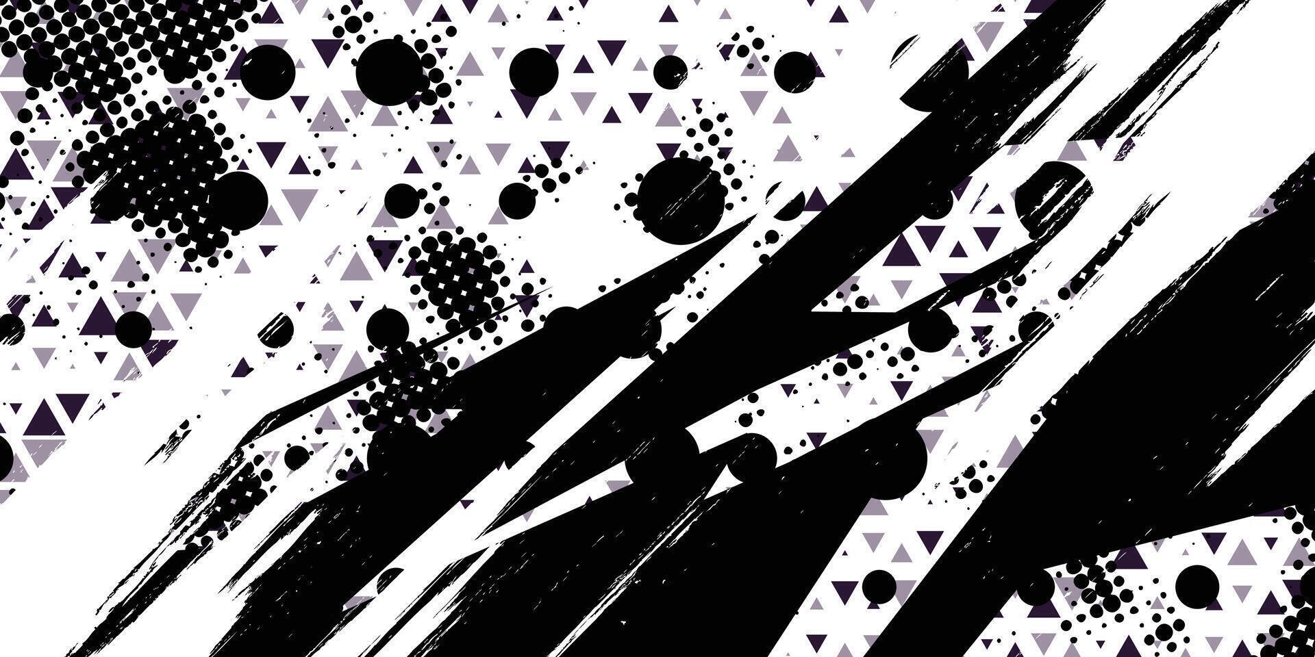 a black and white abstract background with a lot of different shapes vector