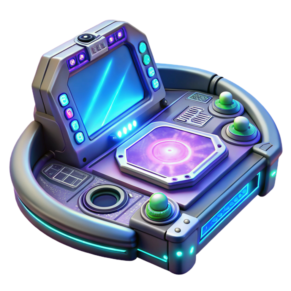 Futuristic Control Panel Advanced Technology Interface with Interactive Display png