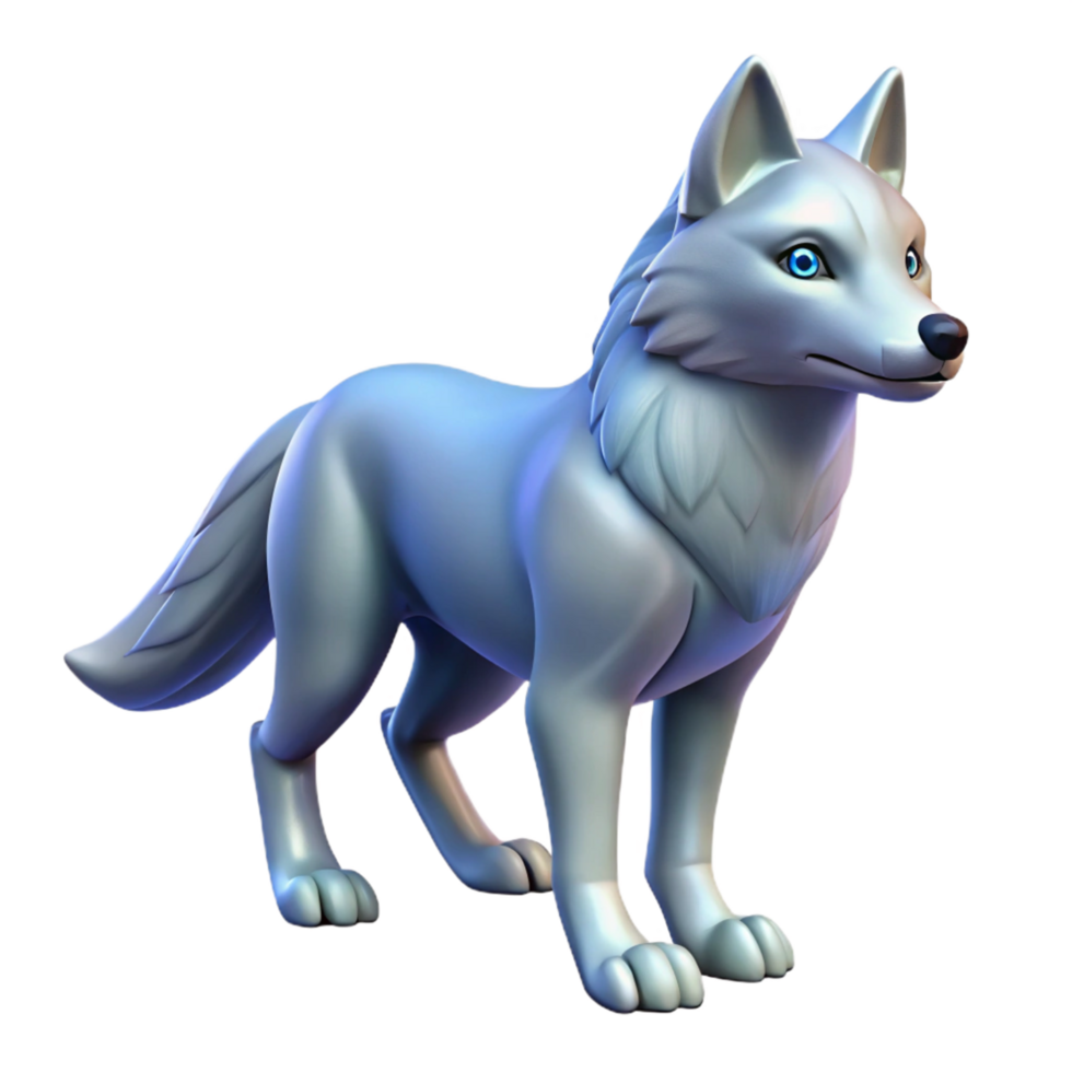 Arctic Wolf 3D Model High Resolution CGI Animal Render png