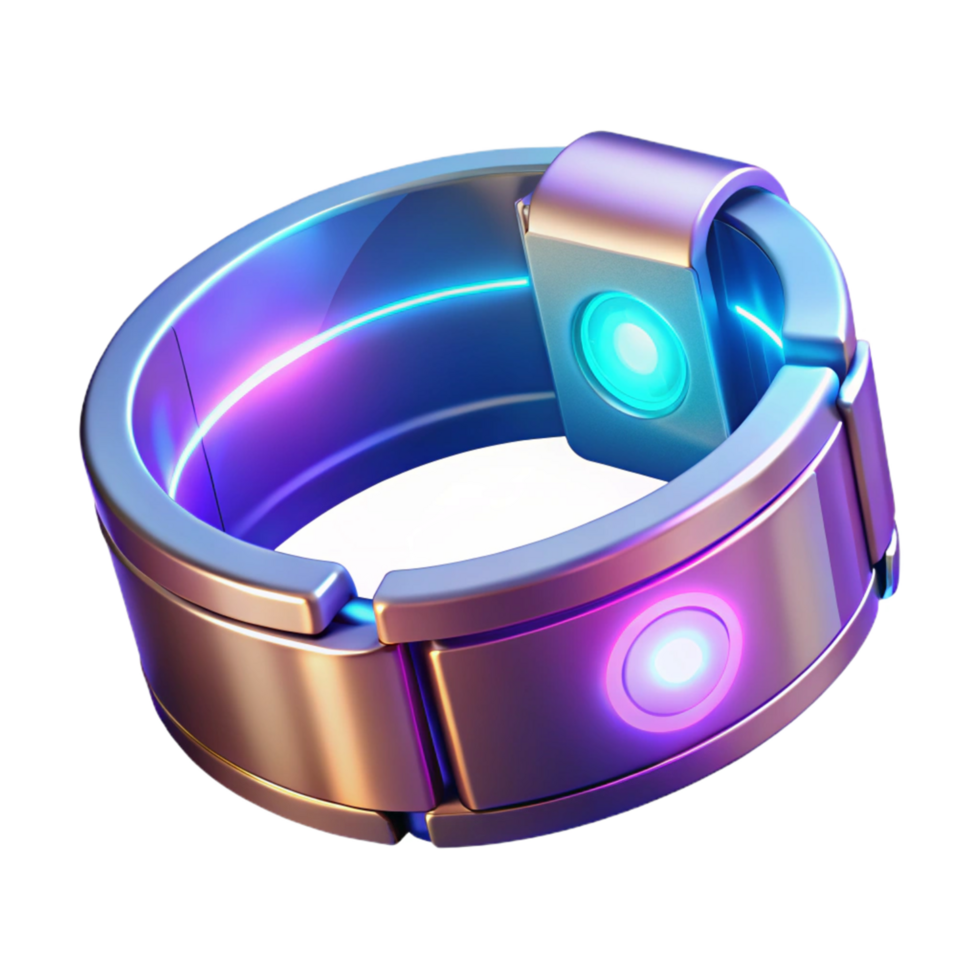 Futuristic Smart Ring Advanced Wearable Technology with Illuminated Interface png