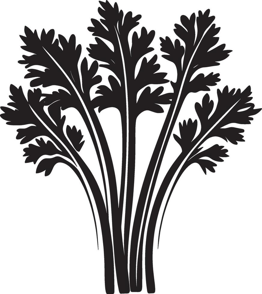 Celery icon black illustration vector
