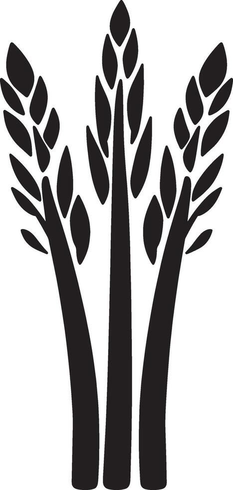 Asparagus icon black illustration vector