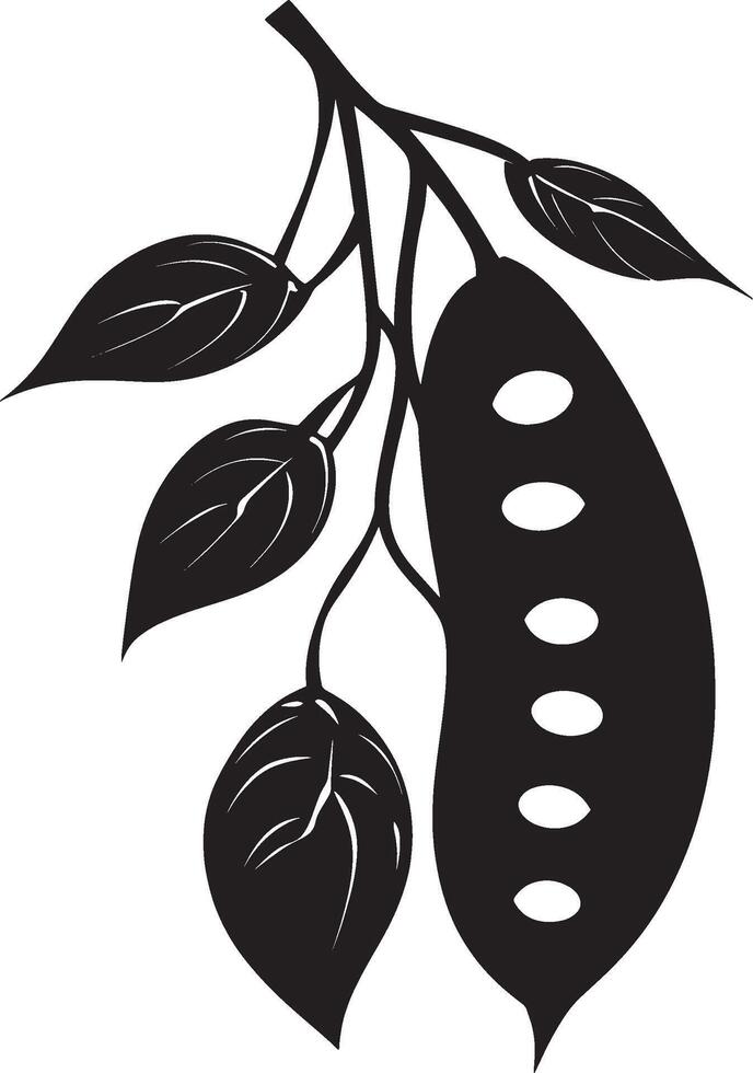 Peas simple silhouette black illustration vector