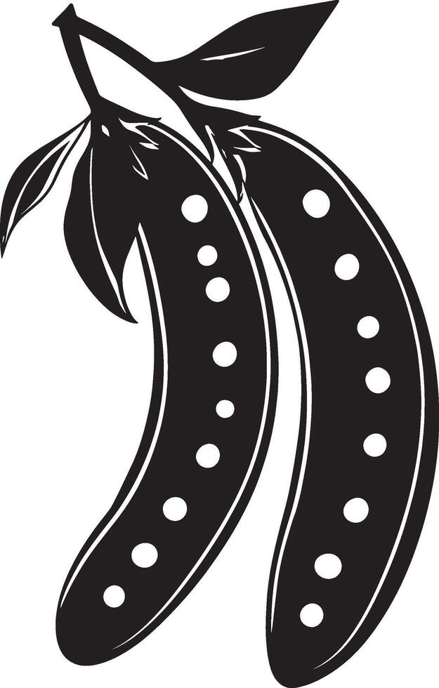 Black illustration of a simple peas silhouette vector