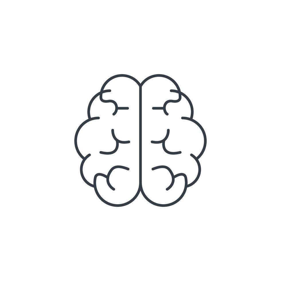 A brain icon on a white background vector