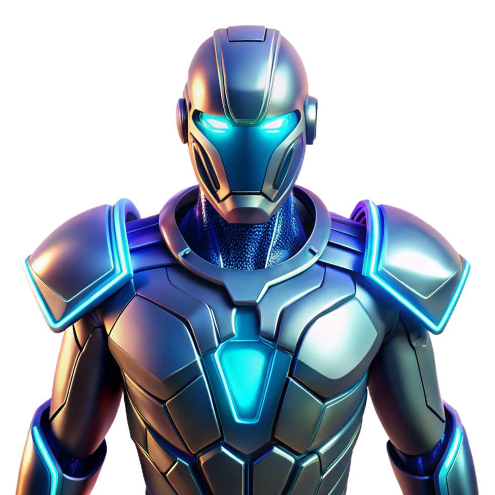 Cybernetic Armor Futuristic Combat Suit Design png