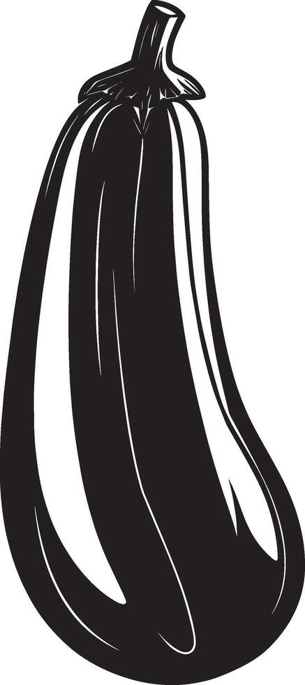 Zucchini simple silhouette black illustration vector