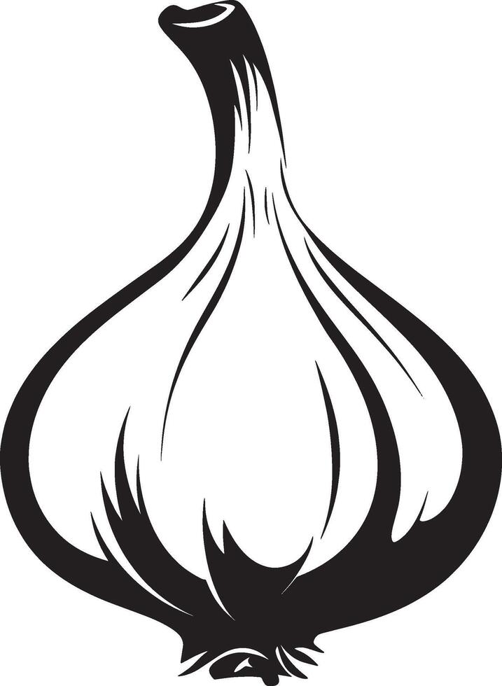 Simple garlic icon in black style vector