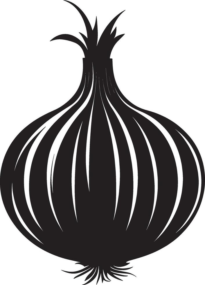 Simple onion icon in black style vector
