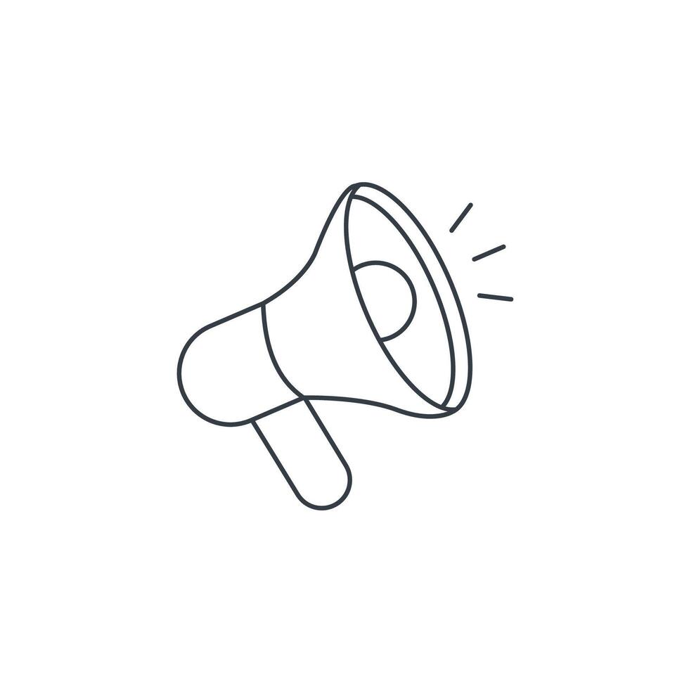 A megaphone icon on a white background vector