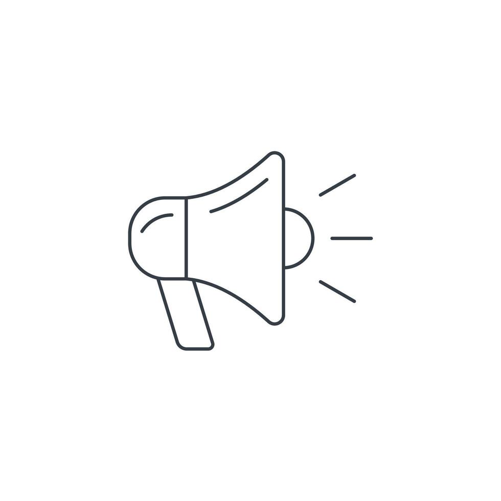 A megaphone icon on a white background vector