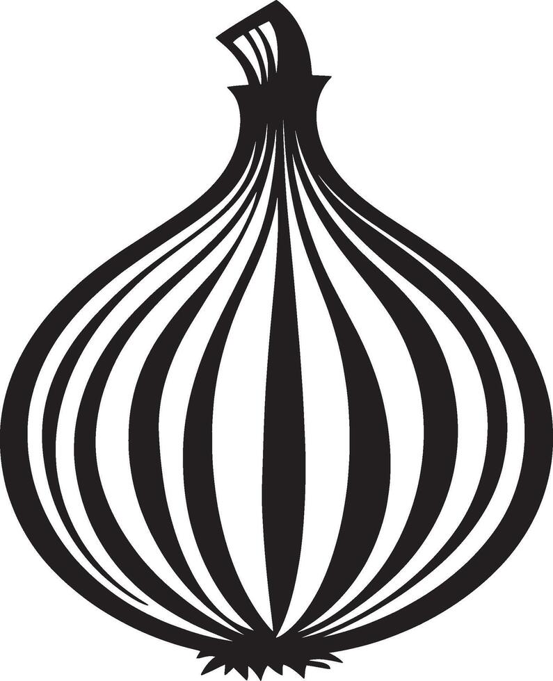 Onion outline in black design vector