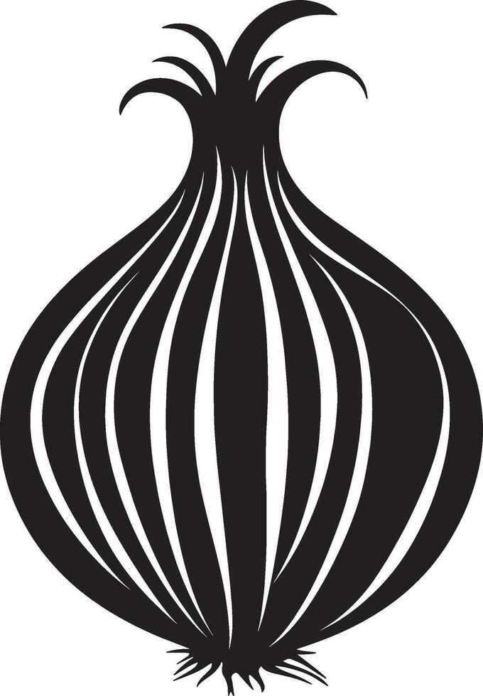 Onion simple silhouette black illustration vector
