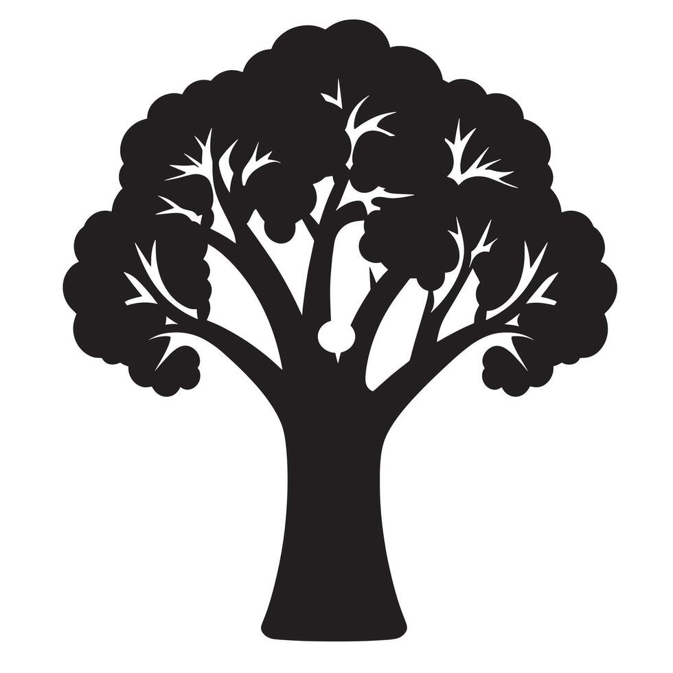 Broccoli icon black illustration vector