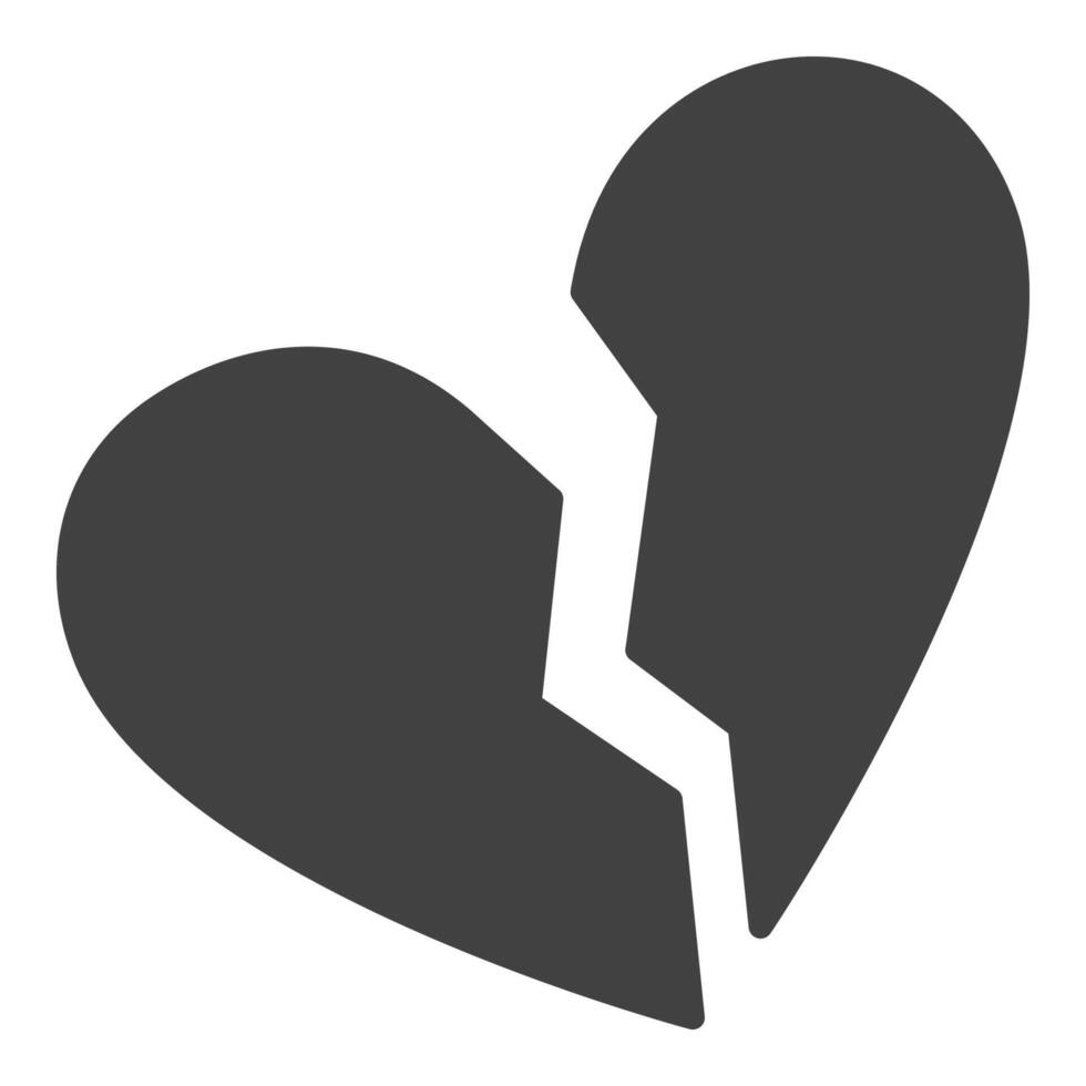 Broken Heart icon heartbreak design symbol vector