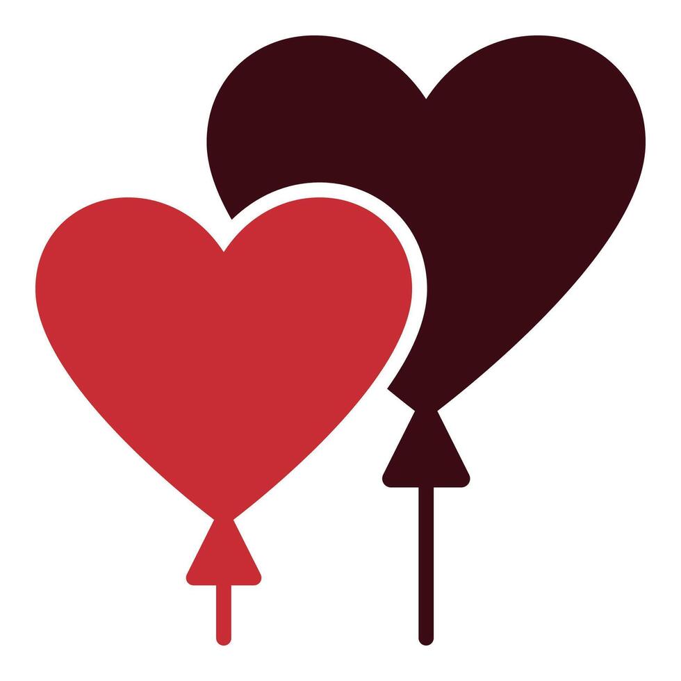 Heart balloons love and passionate emotion modern symbol vector