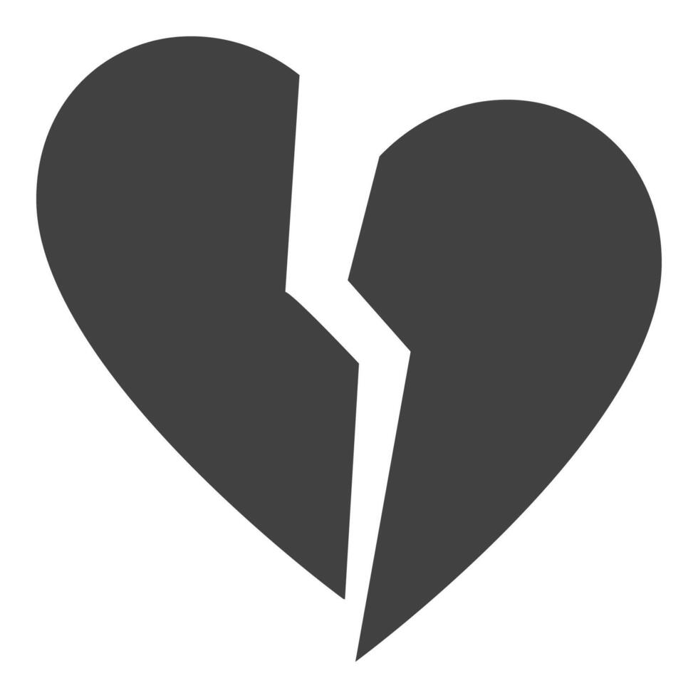 Heartbreak or breakup icon Broken Heart sign vector