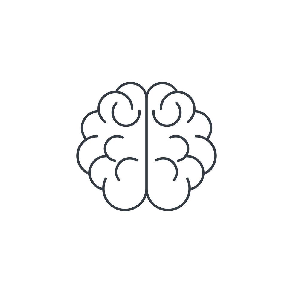 A brain icon on a white background vector