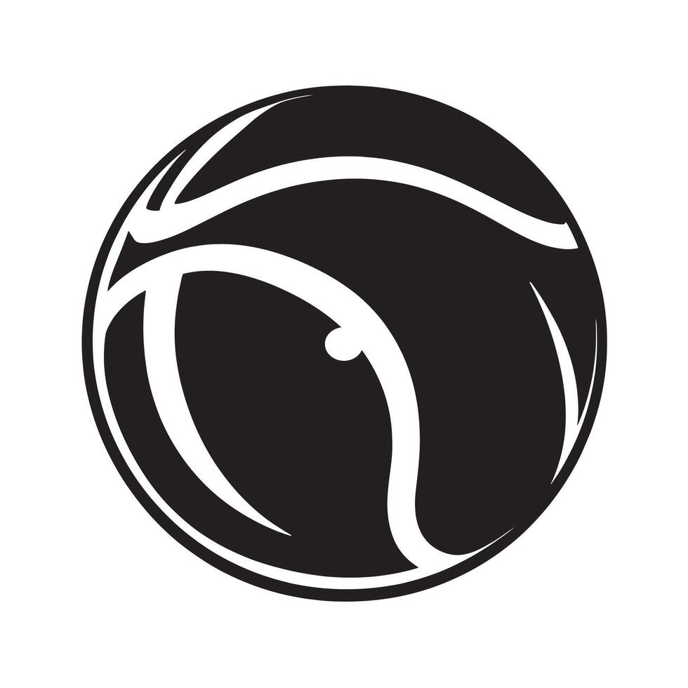 Tennis ball icon black illustration vector
